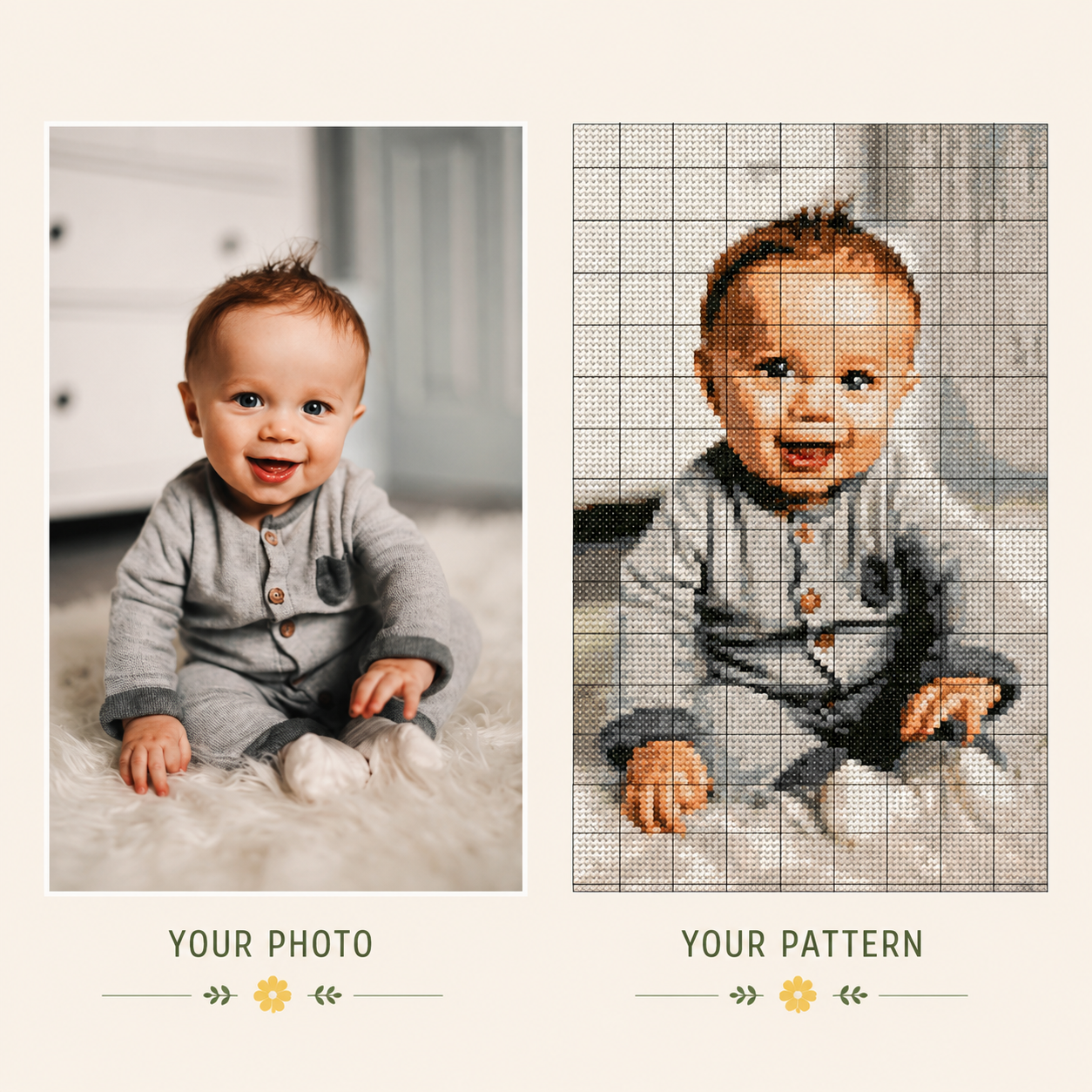 Custom Cross Stitch Pattern from Your Photo PDF